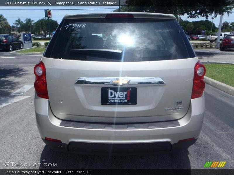 Champagne Silver Metallic / Jet Black 2013 Chevrolet Equinox LS