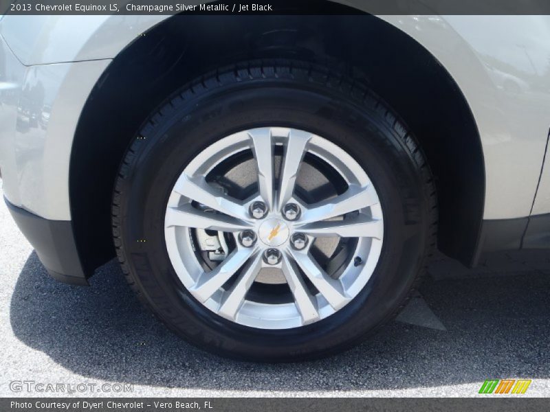 Champagne Silver Metallic / Jet Black 2013 Chevrolet Equinox LS