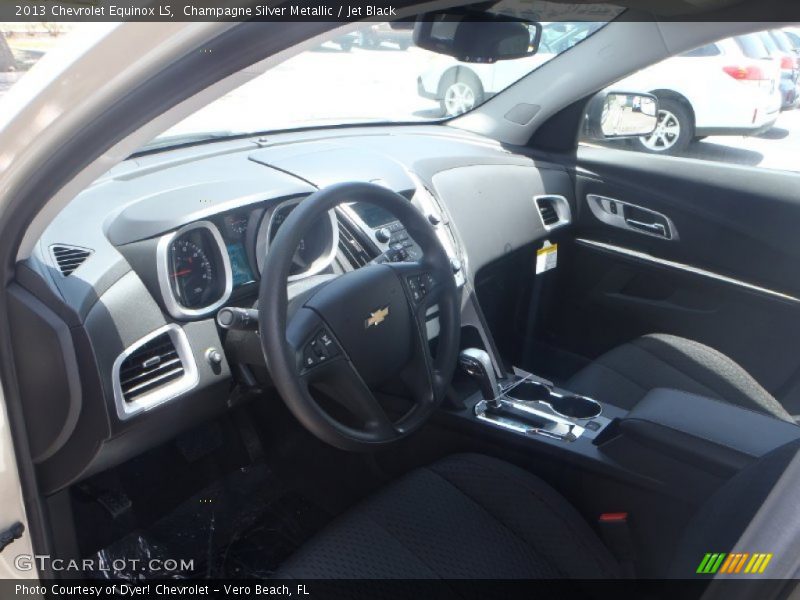 Champagne Silver Metallic / Jet Black 2013 Chevrolet Equinox LS