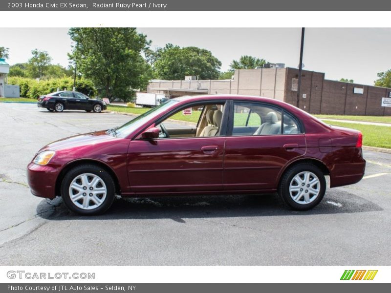 Radiant Ruby Pearl / Ivory 2003 Honda Civic EX Sedan