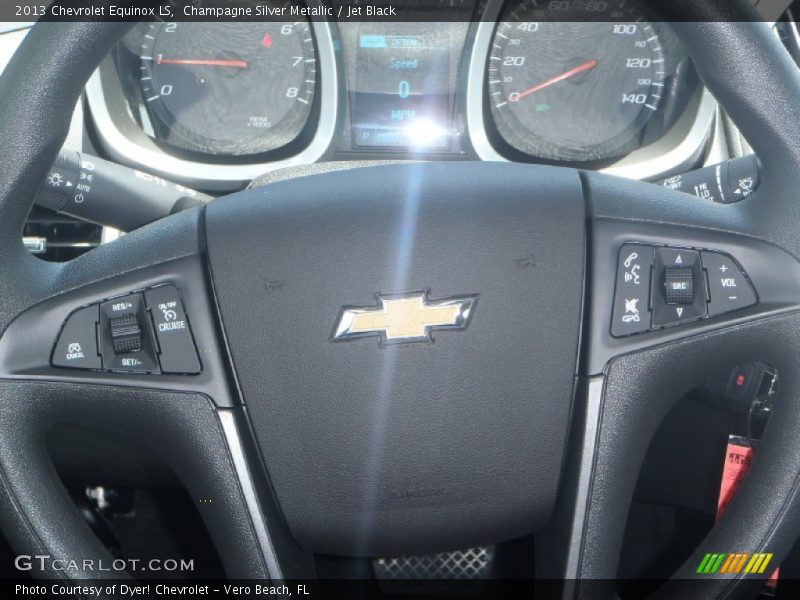 Champagne Silver Metallic / Jet Black 2013 Chevrolet Equinox LS