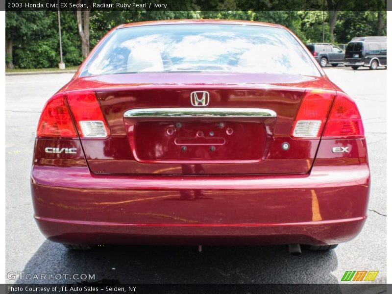Radiant Ruby Pearl / Ivory 2003 Honda Civic EX Sedan