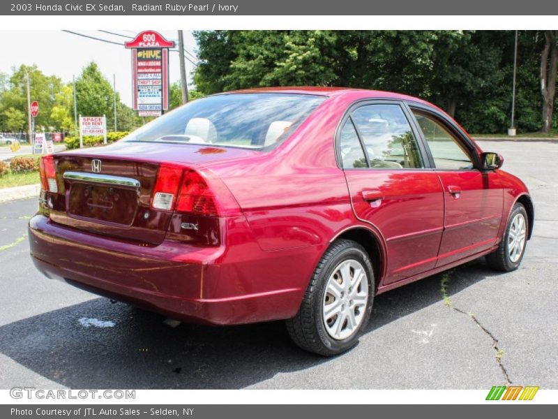 Radiant Ruby Pearl / Ivory 2003 Honda Civic EX Sedan