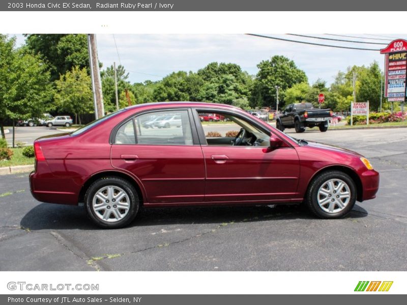 Radiant Ruby Pearl / Ivory 2003 Honda Civic EX Sedan
