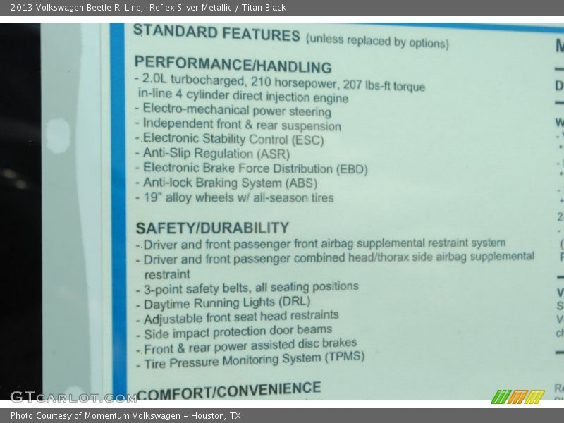  2013 Beetle R-Line Window Sticker