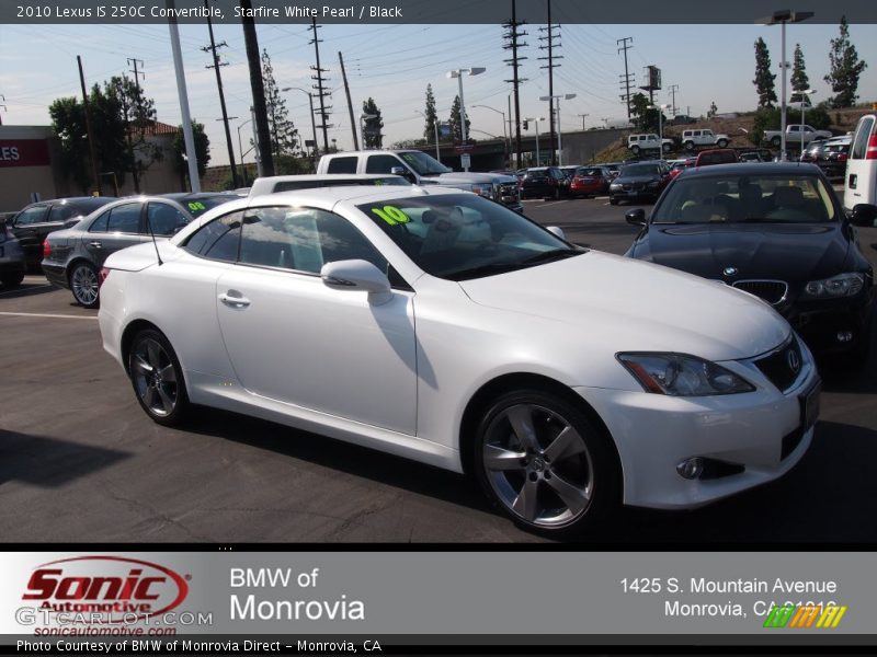 Starfire White Pearl / Black 2010 Lexus IS 250C Convertible
