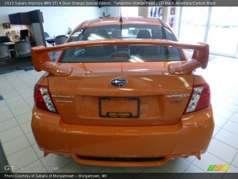 Tangerine Orange Pearl / STi Black Alcantara/Carbon Black 2013 Subaru Impreza WRX STi 4 Door Orange Special Edition