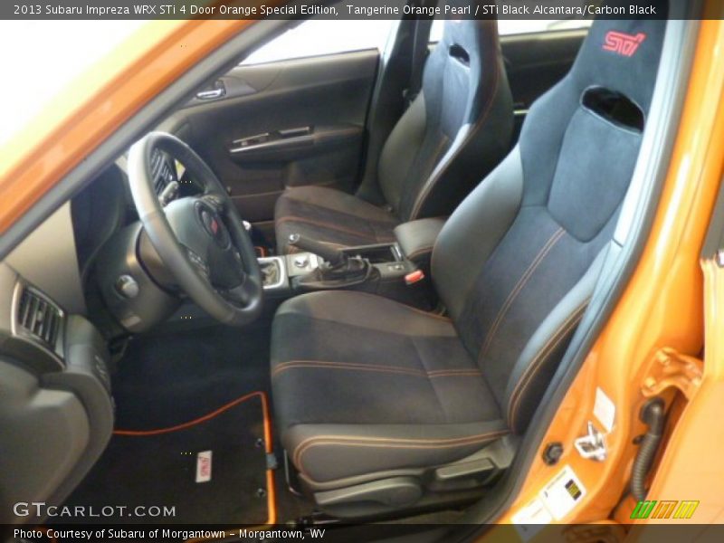  2013 Impreza WRX STi 4 Door Orange Special Edition STi Black Alcantara/Carbon Black Interior