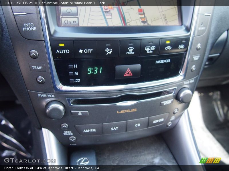 Starfire White Pearl / Black 2010 Lexus IS 250C Convertible
