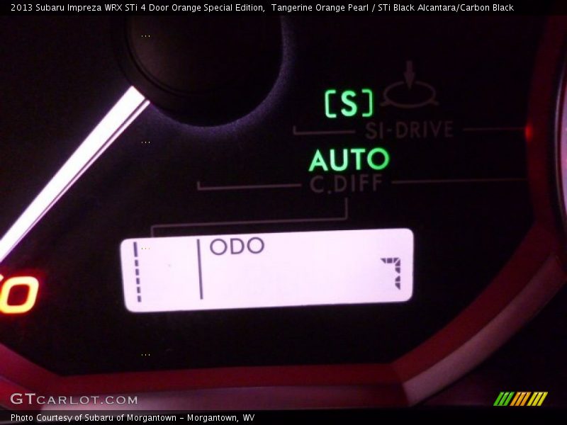 Tangerine Orange Pearl / STi Black Alcantara/Carbon Black 2013 Subaru Impreza WRX STi 4 Door Orange Special Edition