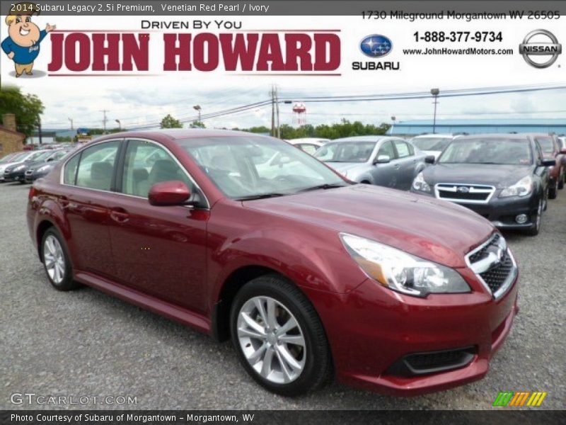 Venetian Red Pearl / Ivory 2014 Subaru Legacy 2.5i Premium