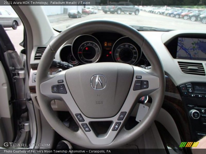 Palladium Metallic / Taupe 2011 Acura MDX Technology