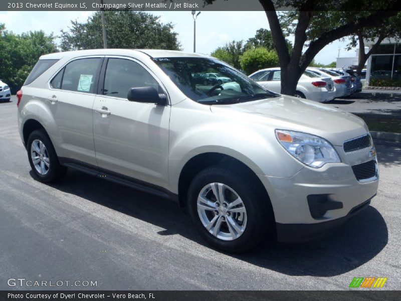 Champagne Silver Metallic / Jet Black 2013 Chevrolet Equinox LS