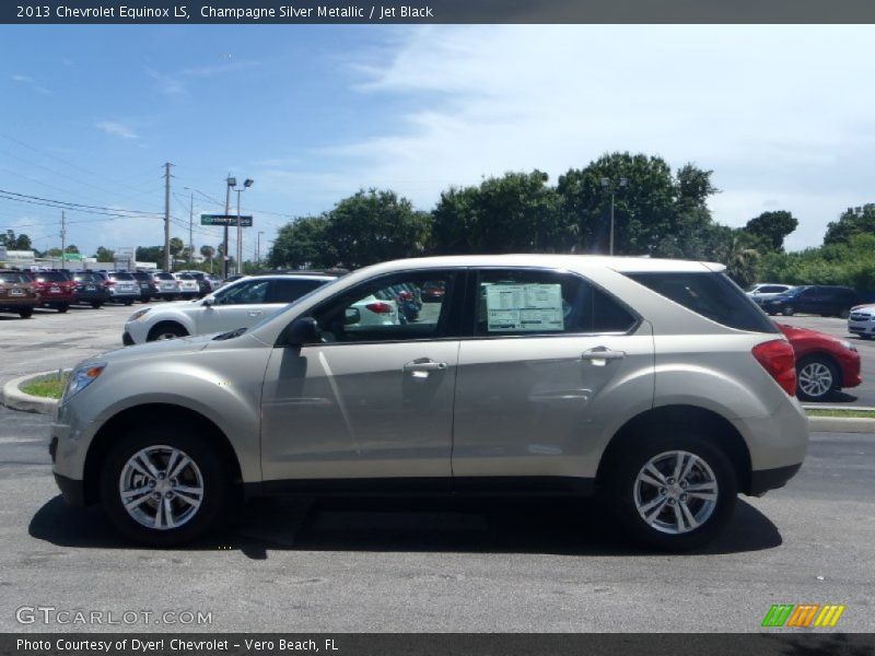 Champagne Silver Metallic / Jet Black 2013 Chevrolet Equinox LS