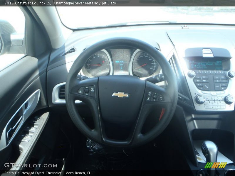 Champagne Silver Metallic / Jet Black 2013 Chevrolet Equinox LS