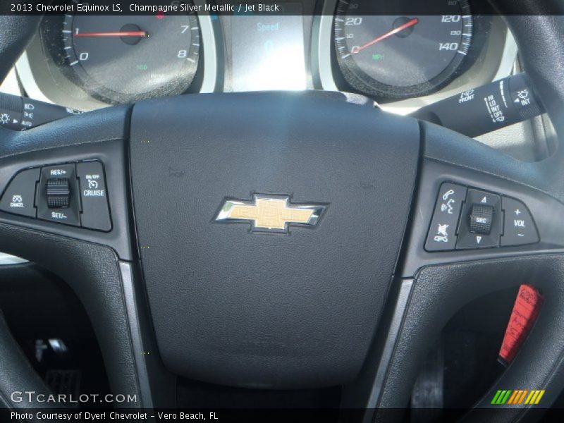 Champagne Silver Metallic / Jet Black 2013 Chevrolet Equinox LS
