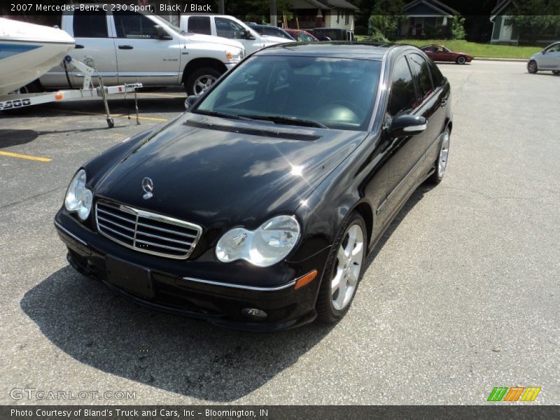 Black / Black 2007 Mercedes-Benz C 230 Sport