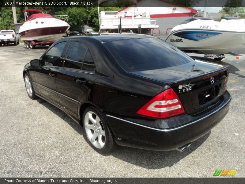 Black / Black 2007 Mercedes-Benz C 230 Sport