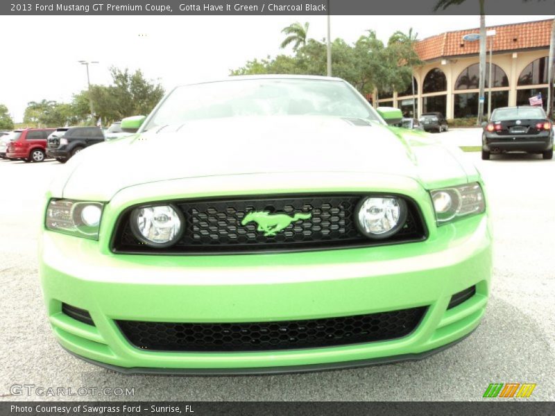 Gotta Have It Green / Charcoal Black 2013 Ford Mustang GT Premium Coupe