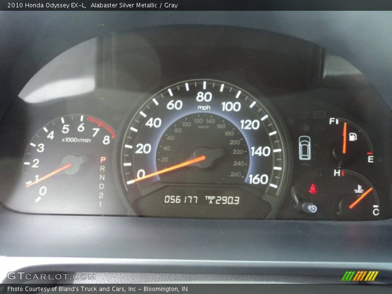 Alabaster Silver Metallic / Gray 2010 Honda Odyssey EX-L