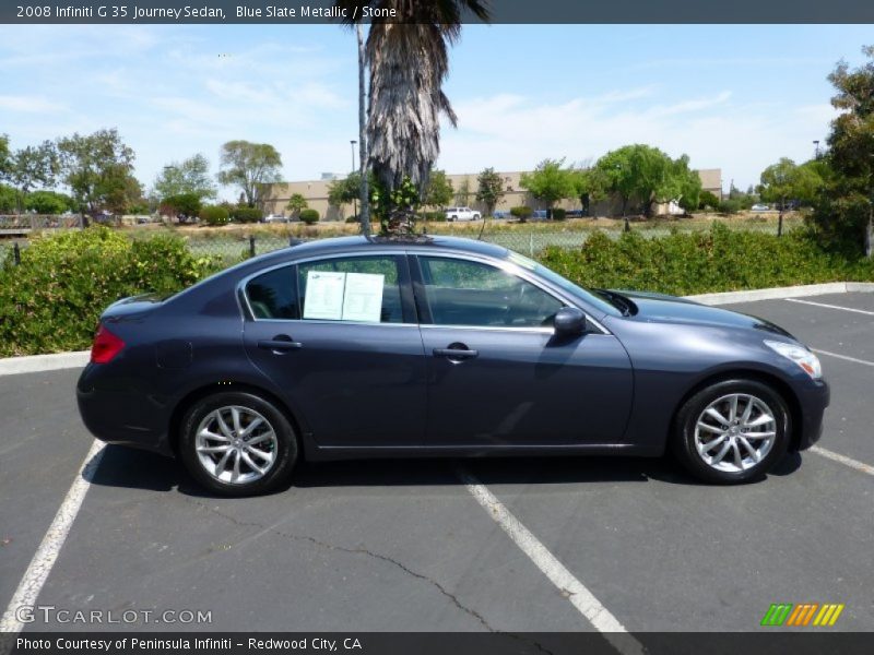 Blue Slate Metallic / Stone 2008 Infiniti G 35 Journey Sedan
