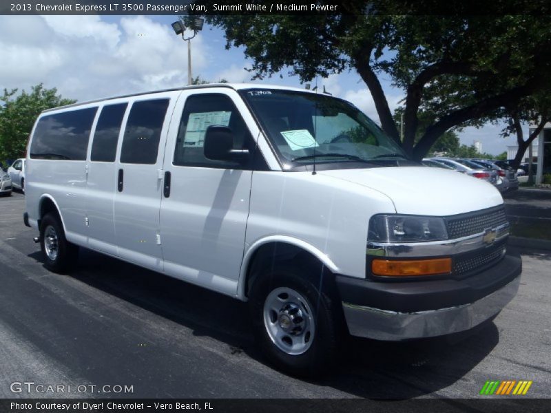 Summit White / Medium Pewter 2013 Chevrolet Express LT 3500 Passenger Van