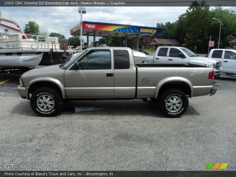 Pewter Metallic / Graphite 2003 GMC Sonoma SLS Extended Cab 4x4