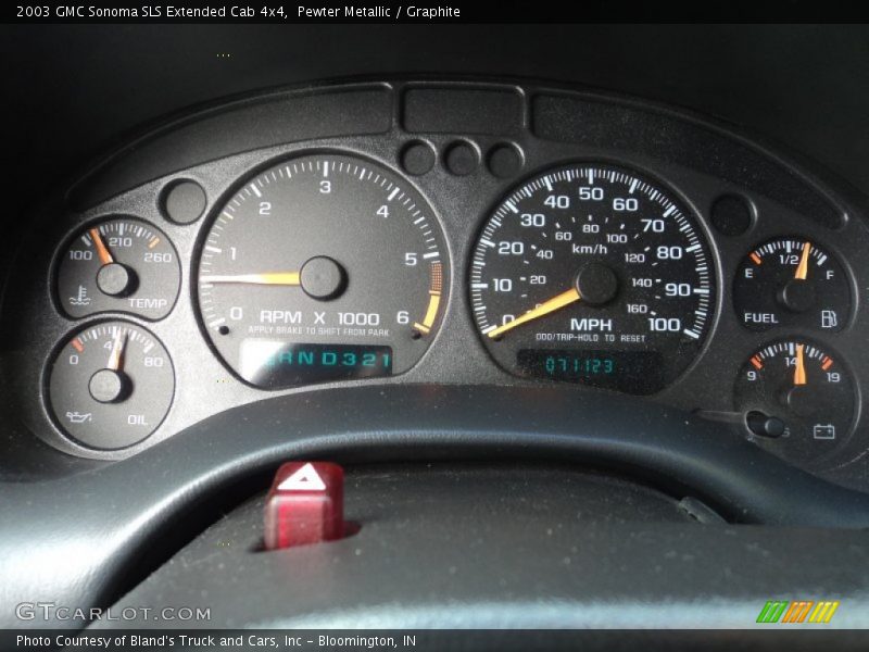 Pewter Metallic / Graphite 2003 GMC Sonoma SLS Extended Cab 4x4
