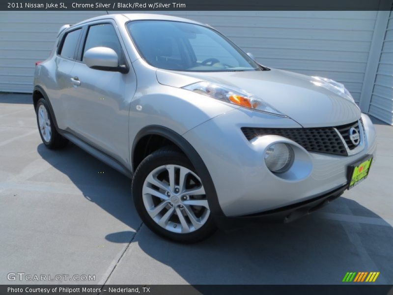 Chrome Silver / Black/Red w/Silver Trim 2011 Nissan Juke SL