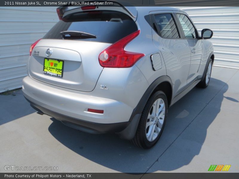 Chrome Silver / Black/Red w/Silver Trim 2011 Nissan Juke SL