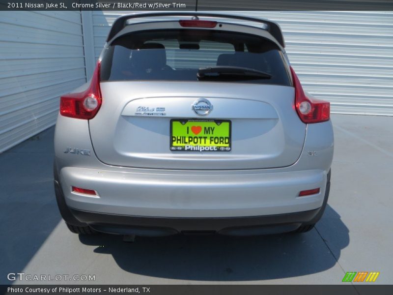 Chrome Silver / Black/Red w/Silver Trim 2011 Nissan Juke SL