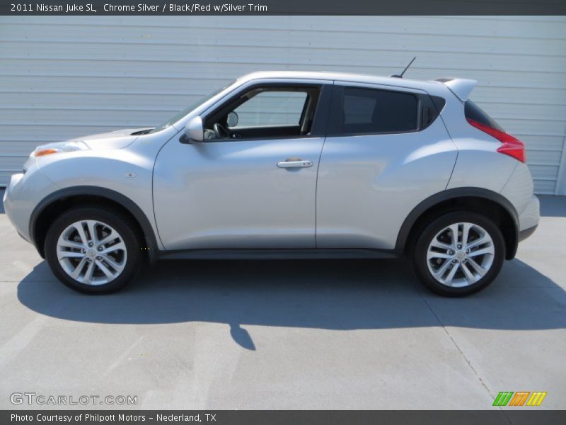 Chrome Silver / Black/Red w/Silver Trim 2011 Nissan Juke SL