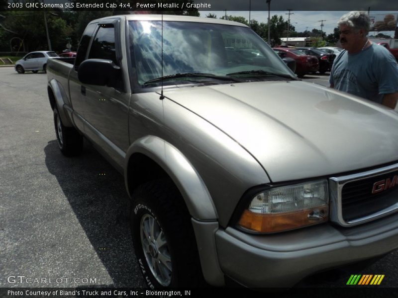 Pewter Metallic / Graphite 2003 GMC Sonoma SLS Extended Cab 4x4