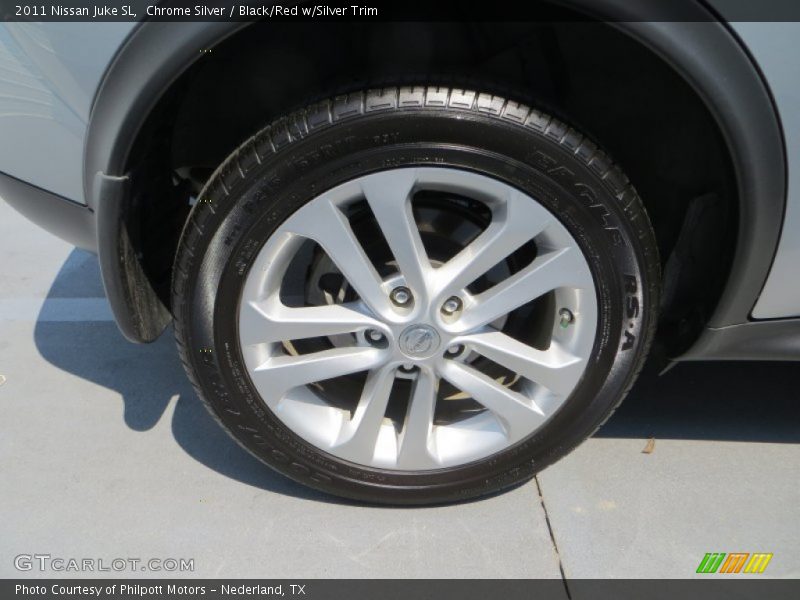 Chrome Silver / Black/Red w/Silver Trim 2011 Nissan Juke SL
