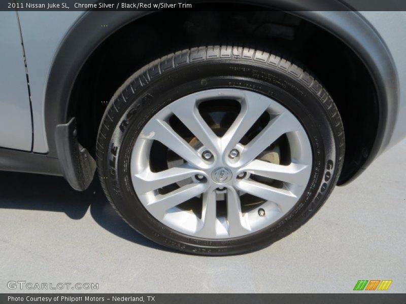 Chrome Silver / Black/Red w/Silver Trim 2011 Nissan Juke SL