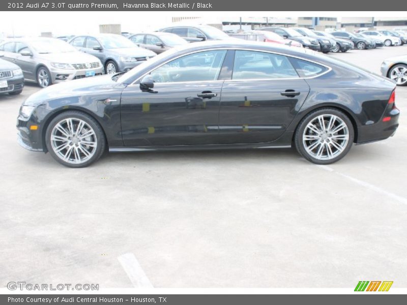 Havanna Black Metallic / Black 2012 Audi A7 3.0T quattro Premium