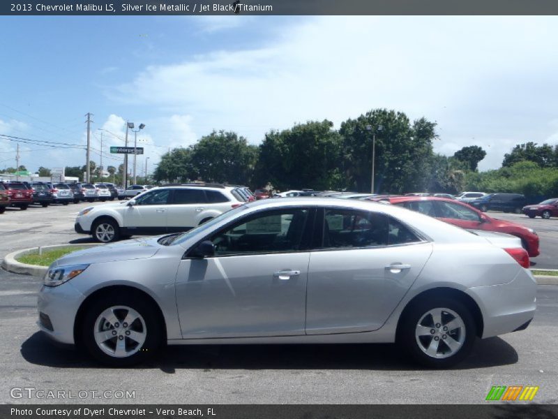Silver Ice Metallic / Jet Black/Titanium 2013 Chevrolet Malibu LS
