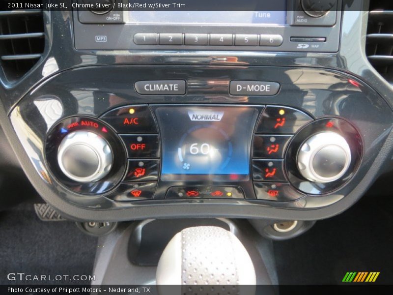 Chrome Silver / Black/Red w/Silver Trim 2011 Nissan Juke SL
