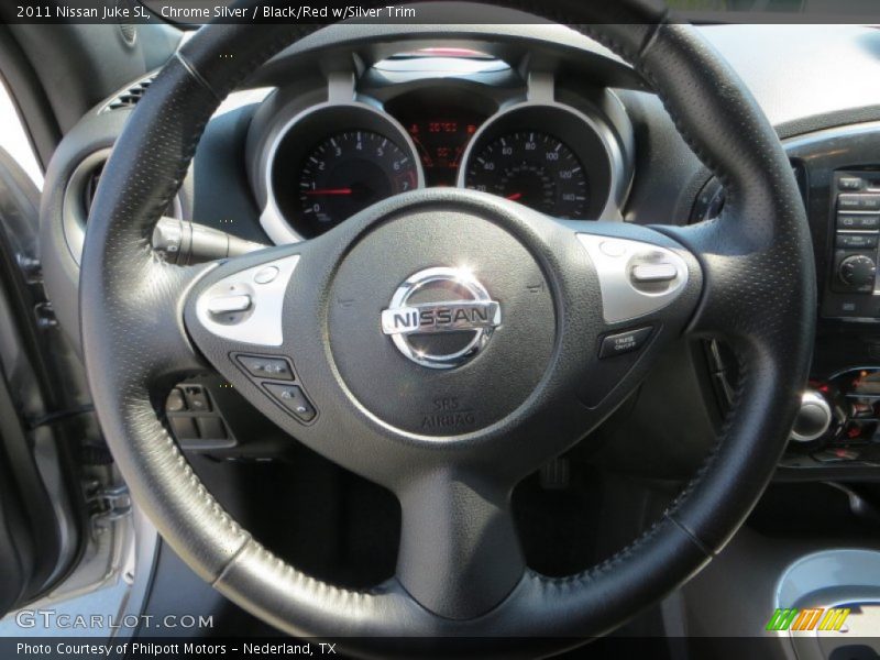 Chrome Silver / Black/Red w/Silver Trim 2011 Nissan Juke SL