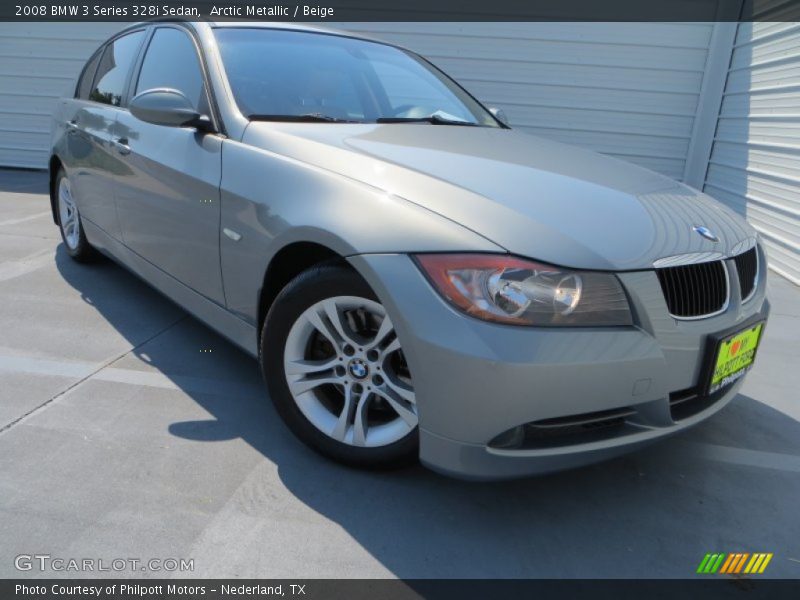 Arctic Metallic / Beige 2008 BMW 3 Series 328i Sedan