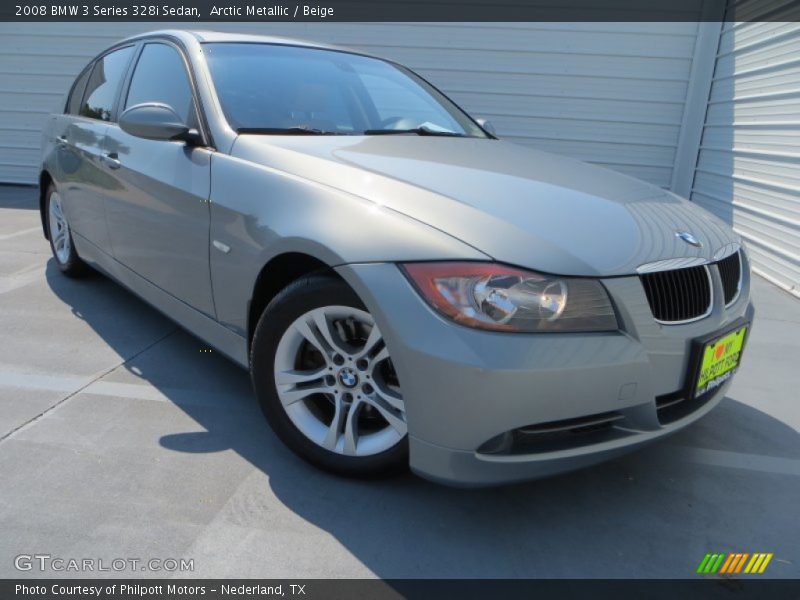 Arctic Metallic / Beige 2008 BMW 3 Series 328i Sedan