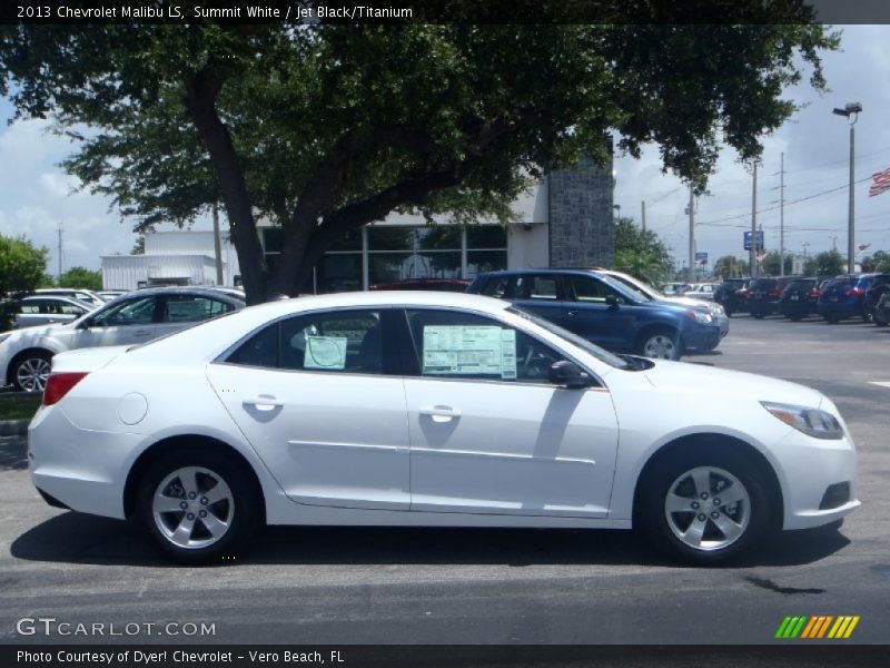 Summit White / Jet Black/Titanium 2013 Chevrolet Malibu LS