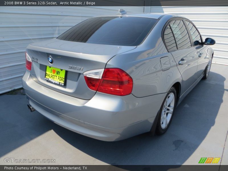 Arctic Metallic / Beige 2008 BMW 3 Series 328i Sedan