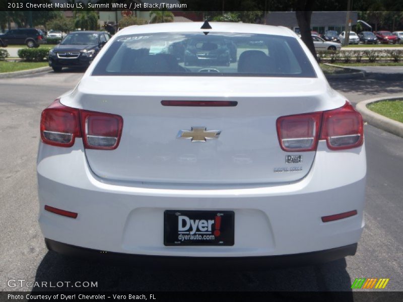 Summit White / Jet Black/Titanium 2013 Chevrolet Malibu LS