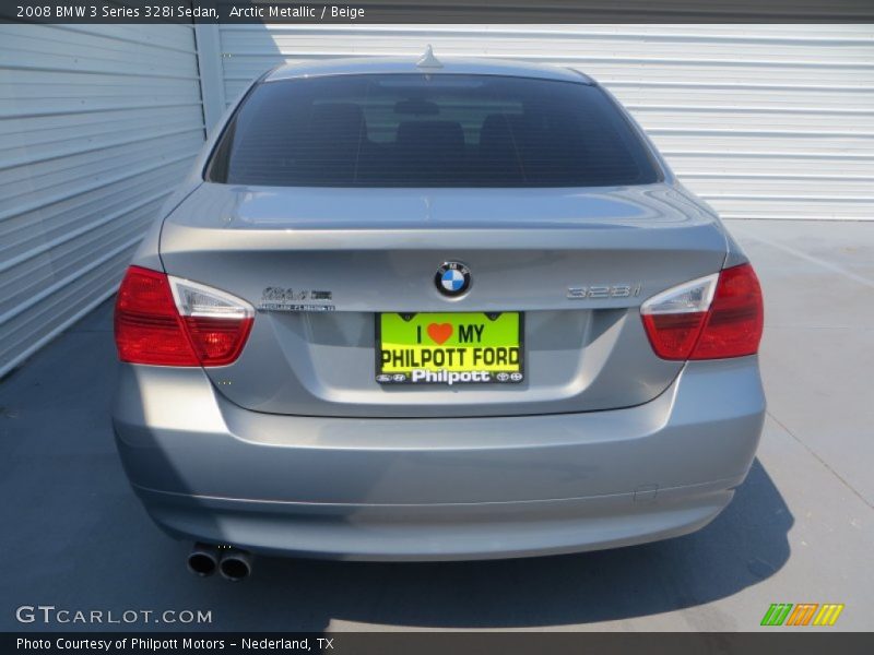 Arctic Metallic / Beige 2008 BMW 3 Series 328i Sedan