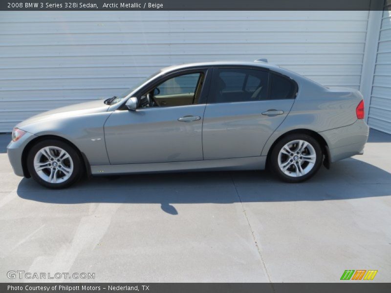 Arctic Metallic / Beige 2008 BMW 3 Series 328i Sedan