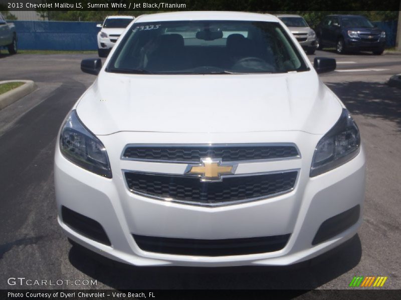 Summit White / Jet Black/Titanium 2013 Chevrolet Malibu LS