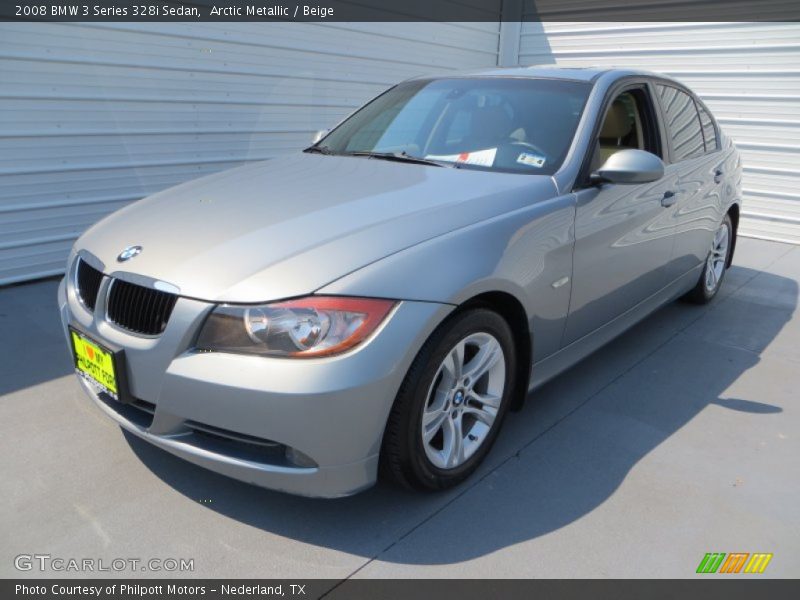Arctic Metallic / Beige 2008 BMW 3 Series 328i Sedan