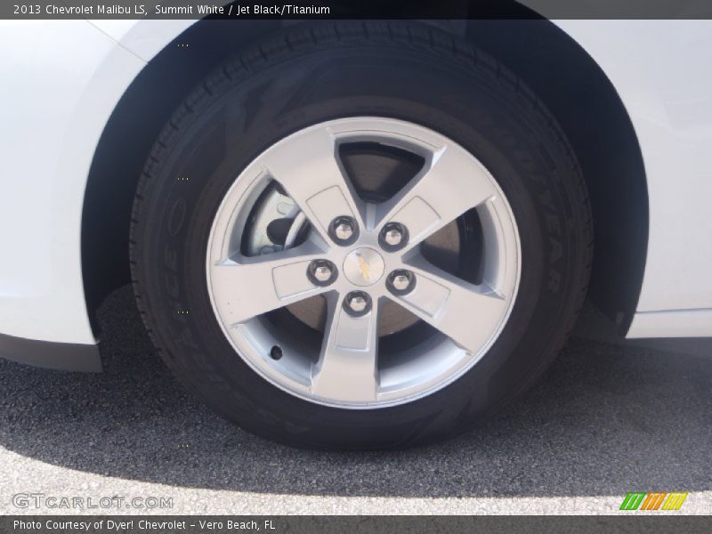 Summit White / Jet Black/Titanium 2013 Chevrolet Malibu LS