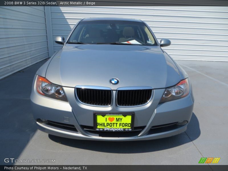 Arctic Metallic / Beige 2008 BMW 3 Series 328i Sedan